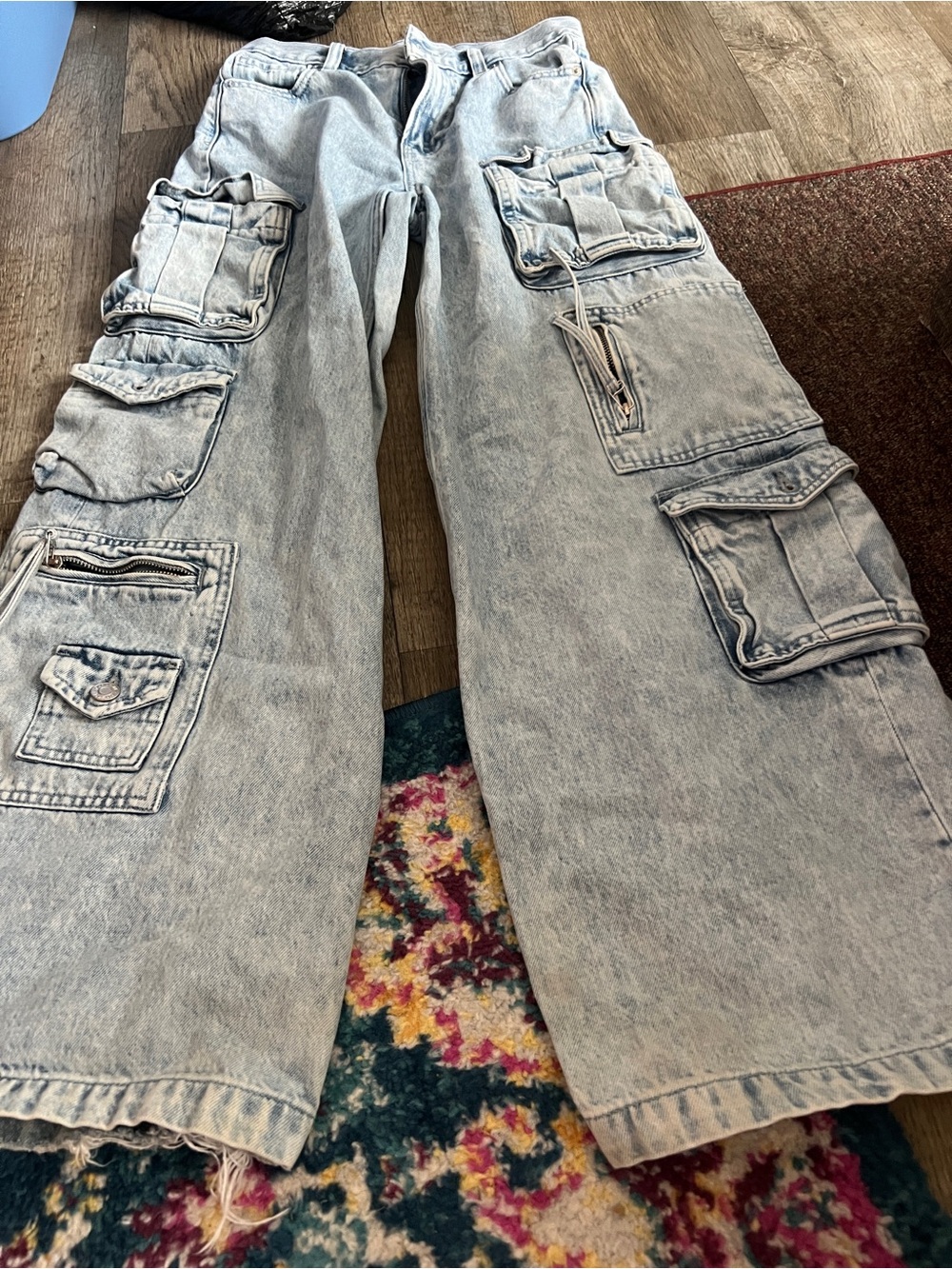 Gap wide leg baggy cargo jeans size 25